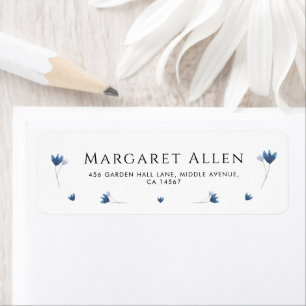 Blue Wildblume Botanical Baby Showadresse