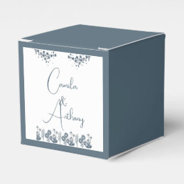 Blue Wildblume Floral Boho Wedding Geschenkschachtel