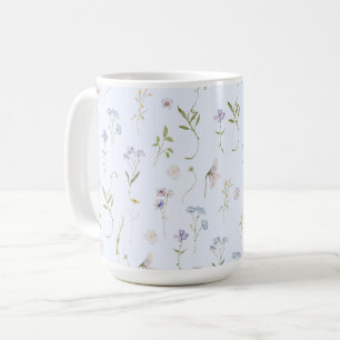 Blue Wildblume Floral elegante Summer Baby Dusche Kaffeetasse