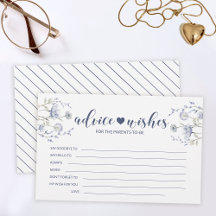 Blue Wildblume Junge Babydusche Wünsche Karte