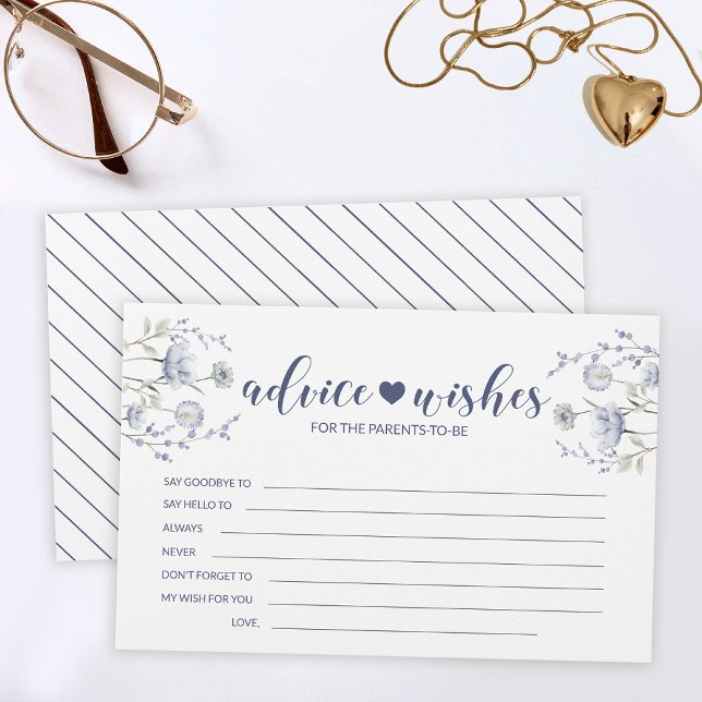 Blue Wildblume Junge Babydusche Wünsche Karte (Von Creator hochgeladen)