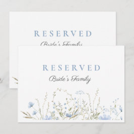 Blue Wildblume Periwinkle Wedding Reservierte Kart