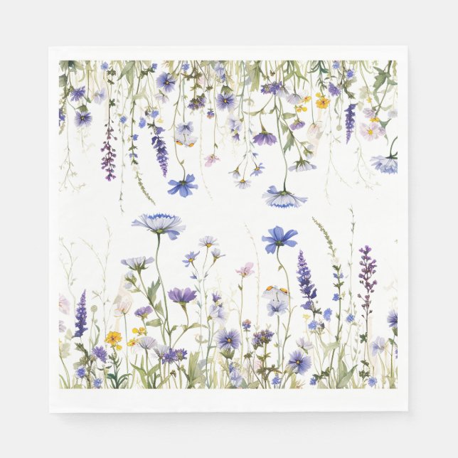 Blue Wildblume Regency Bridal Collection Serviette (Vorderseite)