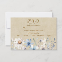 Blue Wildblume UAWG RSVP Karte