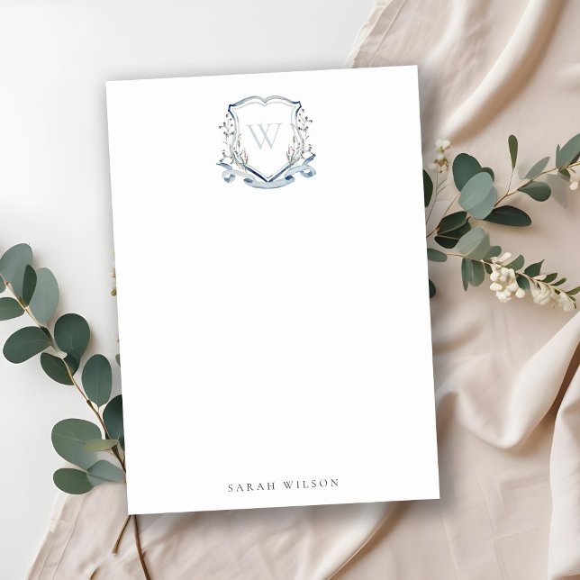 Blue Wildblume Watercolor Wappen Brautparty Mitteilungskarte (Von Creator hochgeladen)