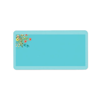 Blue Wildblumen Hochzeitungs-E-Mail-Adressetikett Adressaufkleber