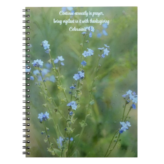 Blue Wildblumen Meadow Blume Art Praxiszeitung Notizblock (Vorderseite)