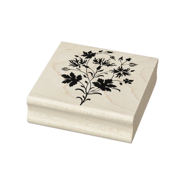 Blue Wildblumen Rubber Briefmarke Gummistempel (Stempel)