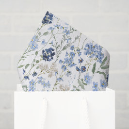 Blue Wildflower Watercolor Seidenpapier