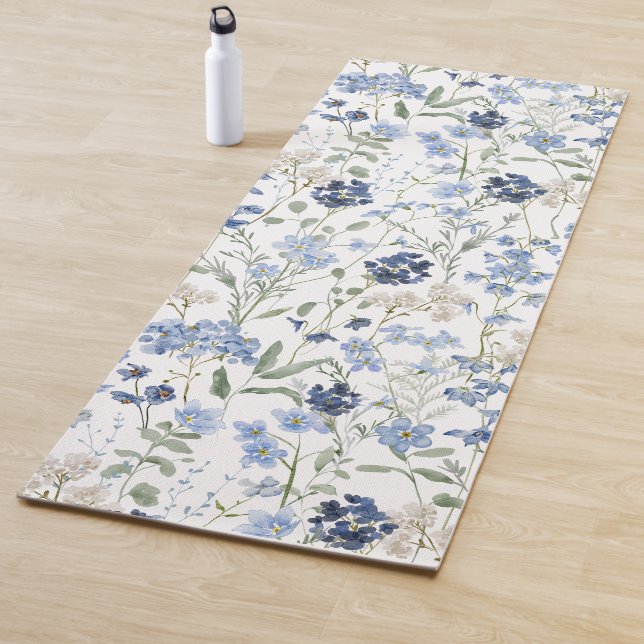 Blue Wildflower Watercolor  Yogamatte (Beispiel)