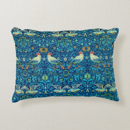 Blue William Morris Art Birds Pillow Dekokissen