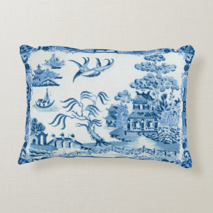 Blue Willow Accent Pillow Zierkissen