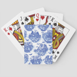 Blue Willow Animal Rabbit Deer Fox Bird Web Art Spielkarten
