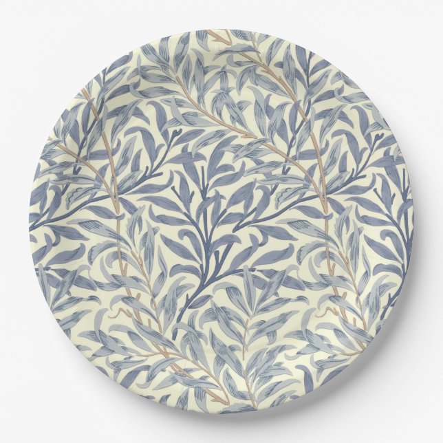 Blue Willow Bough (von William Morris) Pappteller (Vorderseite)