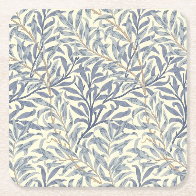 Blue Willow Bough (von William Morris) Rechteckiger Pappuntersetzer (Vorderseite)