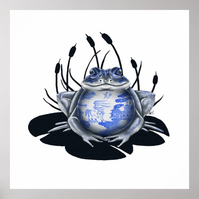Blue Willow Bull Frosch Poster (Vorne)
