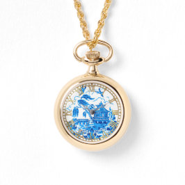 Blue Willow China Ladys' Women's Watch Armbanduhr