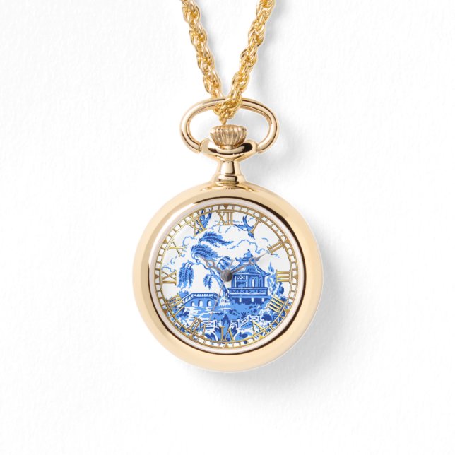 Blue Willow China Ladys' Women's Watch Armbanduhr (Vorderseite)