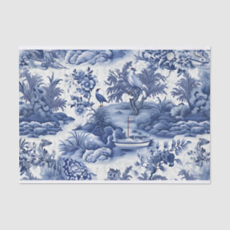 Blue Willow Decoupage 10lb Tissue Paper, White Seidenpapier