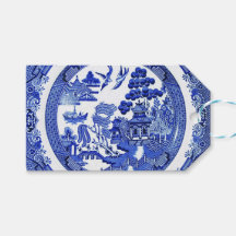 Blue Willow Pattern Geschenk-Tag
