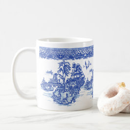 Blue Willow Rabbit Isle of Animals Classic Fun Art Kaffeetasse