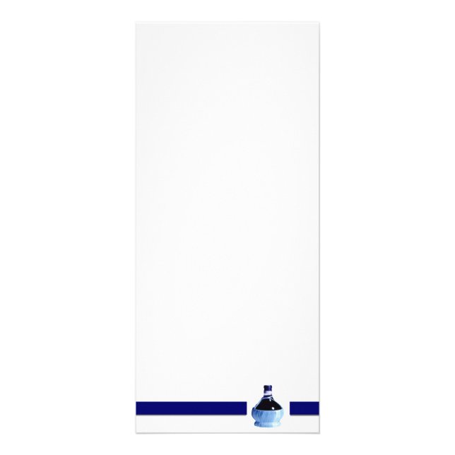 Blue Wine Bottle Rack Card Werbekarte (Vorne)
