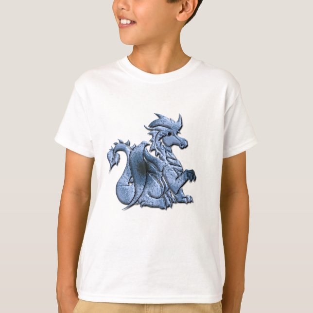 Blue Winged Dragon Kids Shirt (Vorderseite)