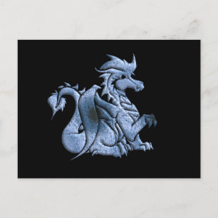 Blue Winged Dragon Postcard Postkarte