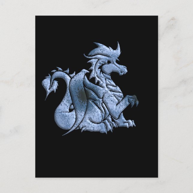 Blue Winged Dragon Postcard Postkarte (Vorderseite)