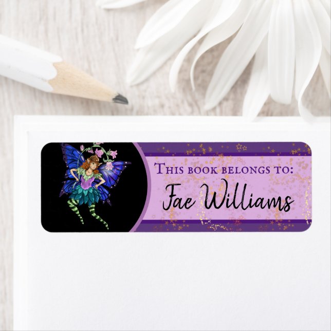 Blue Winged Pixie Book Label (Insitu)