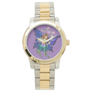 Blue Winged Pixie Wrist Watch Armbanduhr
