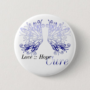 Blue Wings: Liebe-Hoffnungs-Heilungs-rheumatische Button