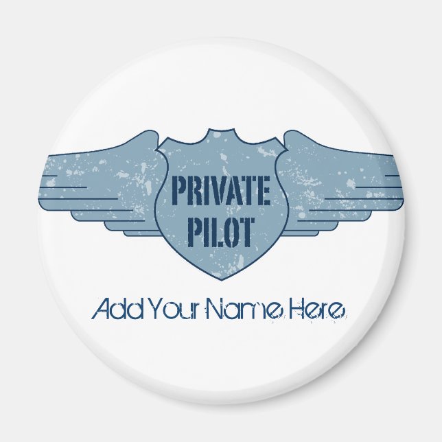 Blue Wings von Privatpiloten Magnet (Vorne)
