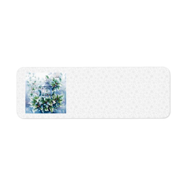 Blue Winter Address Labels (Vorne)
