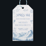 Blue Winter Apres Ski Bachelorette Party Geschenkanhänger<br><div class="desc">Personalized Blue Winter Apres Ski Bachelorette Party Gift Tags are the perfect finishing touch for your winter bachelorette party favors. Inspired by the charm of an apres ski bachelorette party, these tags bring cozy alpine vibes to your celebration. Ideal for a ski bachelorette party or an aspen bachelorette party, they...</div>