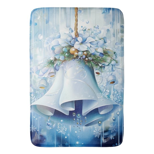 Blue Winter Bath Mat Badematte (Vorderseite Vertikal)