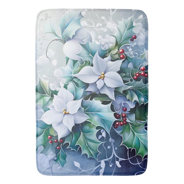 Blue Winter Bath Mat Badematte (Vorderseite Vertikal)