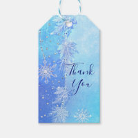 Blue Winter Blätter & Snowflakes Elegante Günstige