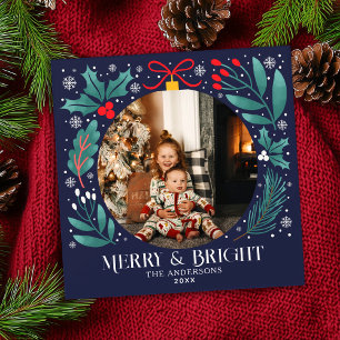 Blue Winter Botanicals Ornament Weihnachtsfest Fot