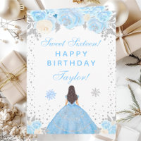 Blue Winter Brünett Hair Princess 16 . Geburtstag