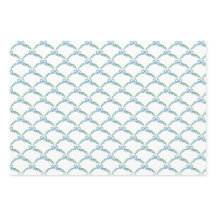 Blue Winter Coquette Coastal Bow Garland