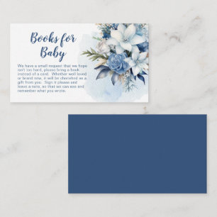 Blue Winter Floral Baby Duschbücher für Baby Begleitkarte