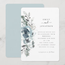 Blue Winter Florals Wedding