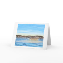 Blue Winter Frozen Lake Nature Szene Blank