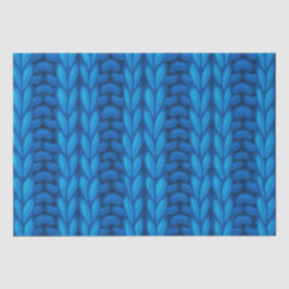 Blue Winter Knitting Wooly Muster Seidenpapier