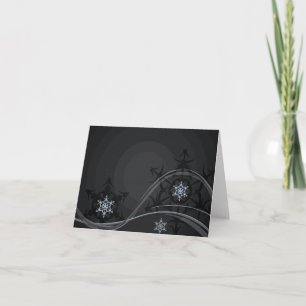 Blue Winter Note Card Karte