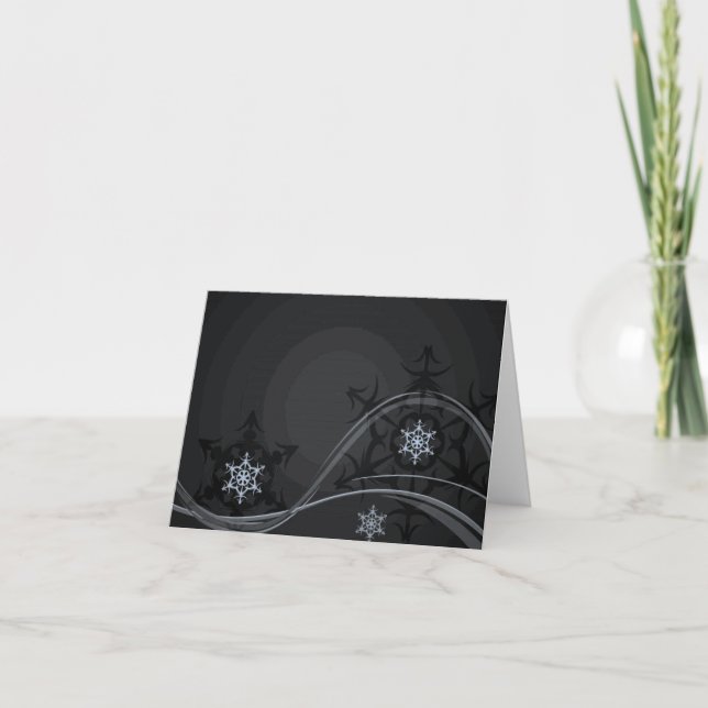 Blue Winter Note Card Karte (Vorderseite)
