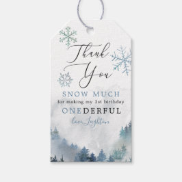 Blue Winter ONEderland Boy 1. Geburtstag Geschenkanhänger