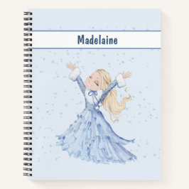 Blue Winter Princess Girls Personal Notizbuch