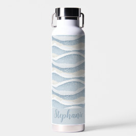 Blue Winter  Snowfall Wave Personalized Pattern Trinkflasche